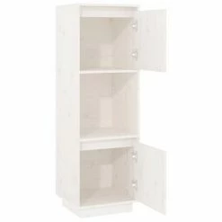 VidaXL Buffet Blanc 38x35x117 cm Bois massif de pin -Buffets & bahuts Soldes image 5 814360