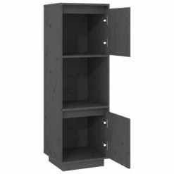 VidaXL Buffet Gris 38x35x117 cm Bois massif de pin -Buffets & bahuts Soldes image 5 814361
