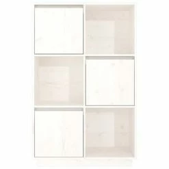 VidaXL Buffet Blanc 74x35x117 cm Bois massif de pin -Buffets & bahuts Soldes image 5 814365