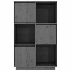 VidaXL Buffet Gris 74x35x117 cm Bois massif de pin -Buffets & bahuts Soldes image 5 814366