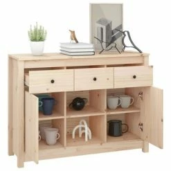 VidaXL Buffet 100x35x74,5 cm Bois massif de pin -Buffets & bahuts Soldes image 5 814549