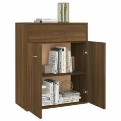 VidaXL Buffet Chêne marron 60x30x75 cm Bois d'ingénierie -Buffets & bahuts Soldes image 5 815377