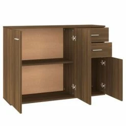 VidaXL Buffet Chêne marron 105x30x75 cm Bois d'ingénierie -Buffets & bahuts Soldes image 5 815398