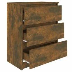 VidaXL Buffet Chêne fumé 60x35x76 cm Bois d'ingénierie -Buffets & bahuts Soldes image 5 815510