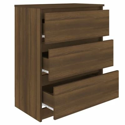 VidaXL Buffet Chêne marron 60x35x76 cm Bois d'ingénierie 5 VidaXL Buffet Chêne marron 60x35x76 cm Bois d'ingénierie – Image 5