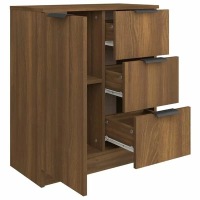 VidaXL Buffet Chêne marron 60x30x70 cm Bois d'ingénierie 5 VidaXL Buffet Chêne marron 60x30x70 cm Bois d'ingénierie – Image 5