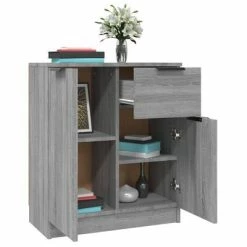 VidaXL Buffet Sonoma gris 60x30x70 cm Bois d'ingénierie -Buffets & bahuts Soldes image 5 816998