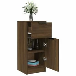 VidaXL Buffets 2 pcs Chêne marron 30x30x70 cm Bois d'ingénierie -Buffets & bahuts Soldes image 5 817005