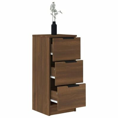 VidaXL Buffets 2 pcs Chêne marron 30x30x70 cm Bois d'ingénierie 5 VidaXL Buffets 2 pcs Chêne marron 30x30x70 cm Bois d'ingénierie – Image 5