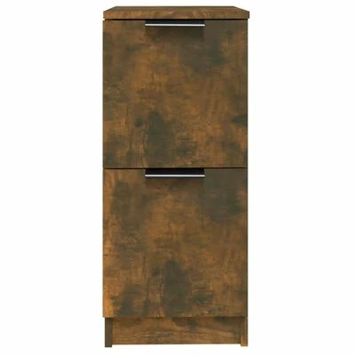 VidaXL Buffets 2 pcs Chêne fumé 30x30x70 cm Bois d'ingénierie 5 VidaXL Buffets 2 pcs Chêne fumé 30x30x70 cm Bois d'ingénierie – Image 5