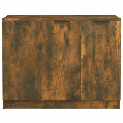 VidaXL Buffet Chêne fumé 90,5x30x70 cm Bois d'ingénierie 5 VidaXL Buffet Chêne fumé 90,5x30x70 cm Bois d'ingénierie – Image 5