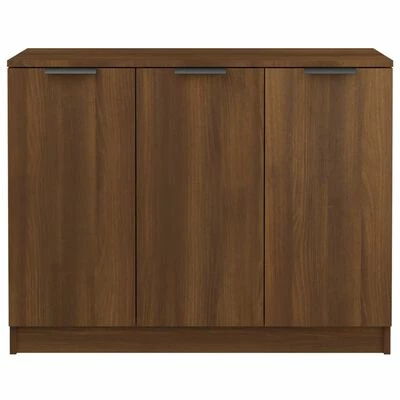 VidaXL Buffet Chêne marron 90,5x30x70 cm Bois d'ingénierie 5 VidaXL Buffet Chêne marron 90,5x30x70 cm Bois d'ingénierie – Image 5