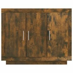 VidaXL Buffet Chêne fumé 92x35x75 cm Bois d'ingénierie -Buffets & bahuts Soldes image 5 817240