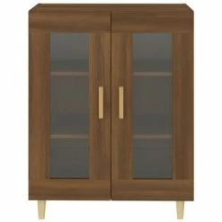 VidaXL Buffet Chêne marron 69,5x34x90 cm Bois d'ingénierie -Buffets & bahuts Soldes image 5 817335