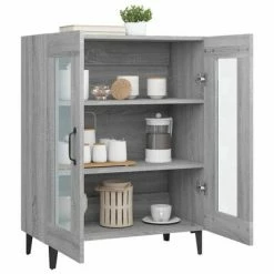 VidaXL Buffet Sonoma gris 69,5x34x90 cm Bois d'ingénierie -Buffets & bahuts Soldes image 5 817337