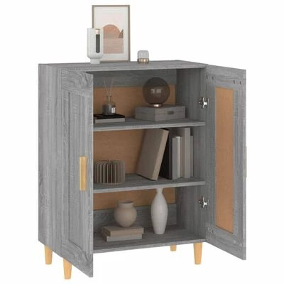 VidaXL Buffet Sonoma gris 69,5x34x90 cm Bois d'ingénierie 5 VidaXL Buffet Sonoma gris 69,5x34x90 cm Bois d'ingénierie – Image 5
