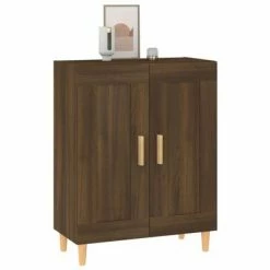 VidaXL Buffet Chêne marron 69,5x34x90 cm Bois d'ingénierie -Buffets & bahuts Soldes image 5 817341