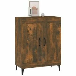 VidaXL Buffet Chêne fumé 69,5x34x90 cm Bois d'ingénierie -Buffets & bahuts Soldes image 5 817342