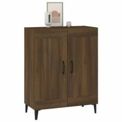 VidaXL Buffet Chêne marron 69,5x34x90 cm Bois d'ingénierie -Buffets & bahuts Soldes image 5 817344