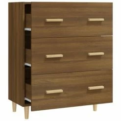 VidaXL Buffet Chêne marron 70x34x90 cm Bois d'ingénierie -Buffets & bahuts Soldes image 5 817347