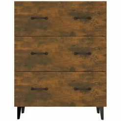 VidaXL Buffet Chêne fumé 69,5x34x90 cm Bois d'ingénierie -Buffets & bahuts Soldes image 5 817348