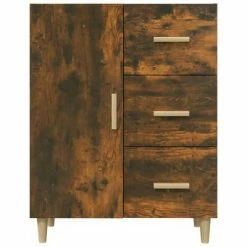 VidaXL Buffet Chêne fumé 69,5x34x90 cm Bois d'ingénierie -Buffets & bahuts Soldes image 5 817351