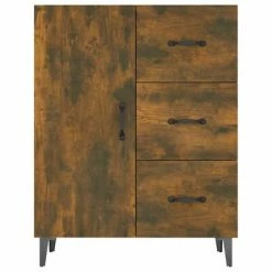 VidaXL Buffet Chêne fumé 69,5x34x90 cm Bois d'ingénierie -Buffets & bahuts Soldes image 5 817354