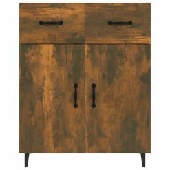 VidaXL Buffet Chêne fumé 69,5x34x90 cm Bois d'ingénierie -Buffets & bahuts Soldes image 5 817360