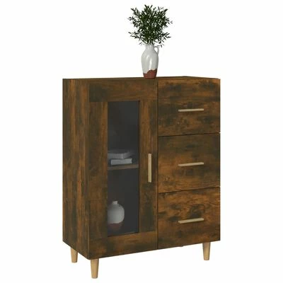VidaXL Buffet Chêne fumé 69,5x34x90 cm Bois d'ingénierie 5 VidaXL Buffet Chêne fumé 69,5x34x90 cm Bois d'ingénierie – Image 5
