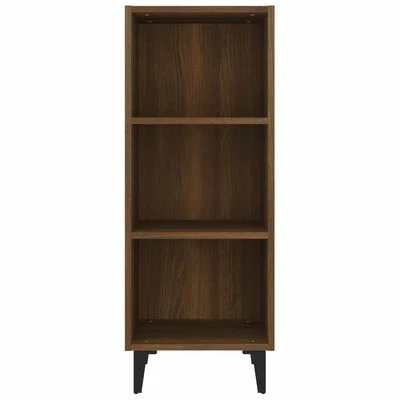 VidaXL Buffet Chêne marron 34,5x32,5x90 cm Bois d'ingénierie 5 VidaXL Buffet Chêne marron 34,5x32,5x90 cm Bois d'ingénierie – Image 5