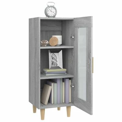 VidaXL Buffet Sonoma gris 34,5x34x90 cm Bois d'ingénierie 5 VidaXL Buffet Sonoma gris 34,5x34x90 cm Bois d'ingénierie – Image 5