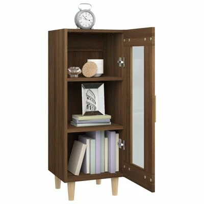 VidaXL Buffet Chêne marron 34,5x34x90 cm Bois d'ingénierie 5 VidaXL Buffet Chêne marron 34,5x34x90 cm Bois d'ingénierie – Image 5
