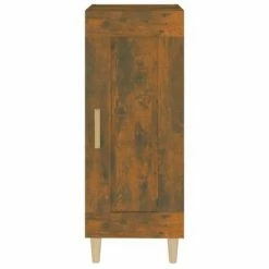 VidaXL Buffet Chêne fumé 34,5x34x90 cm Bois d'ingénierie -Buffets & bahuts Soldes image 5 817432