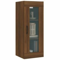VidaXL Armoire murale suspendue Chêne marron 34,5x34x90 cm -Buffets & bahuts Soldes image 5 817449