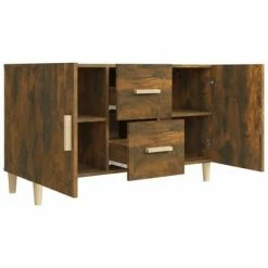 VidaXL Buffet Chêne fumé 100x36x60 cm Bois d'ingénierie -Buffets & bahuts Soldes image 5 817465