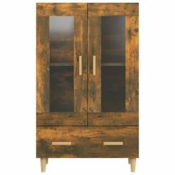 VidaXL Buffet Chêne fumé 70x31x115 cm Bois d'ingénierie -Buffets & bahuts Soldes image 5 817477