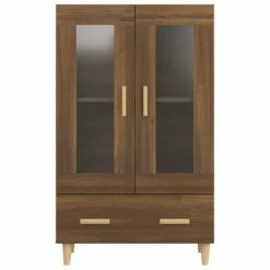 VidaXL Buffet Chêne marron 70x31x115 cm Bois d'ingénierie -Buffets & bahuts Soldes image 5 817479