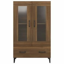 VidaXL Buffet Chêne marron 70x31x115 cm Bois d'ingénierie -Buffets & bahuts Soldes image 5 817482