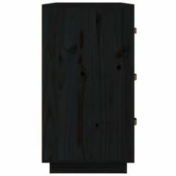 VidaXL Buffet Noir 80x40x75 cm Bois massif de pin -Buffets & bahuts Soldes image 5 820111