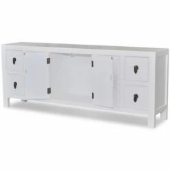 VidaXL Buffet avec 8 tiroirs et 2 portes Style asiatique Bois -Buffets & bahuts Soldes image 6 241733