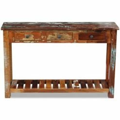 VidaXL Table console 120 x 30 x 76 cm Bois de récupération massif -Buffets & bahuts Soldes image 6 243328