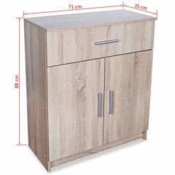 VidaXL Buffet Bois d'ingénierie 71x35x88 cm Chêne -Buffets & bahuts Soldes image 6 244893