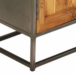 VidaXL Buffet Teck recyclé et acier 65 x 30 x 70 cm -Buffets & bahuts Soldes image 6 246279