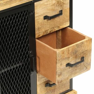 VidaXL Buffet 60 x 30 x 75 cm Bois de manguier massif 6 VidaXL Buffet 60 x 30 x 75 cm Bois de manguier massif – Image 6