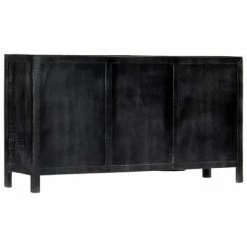 VidaXL Buffet Noir 147x40x80 cm Bois de manguier massif -Buffets & bahuts Soldes image 6 247988