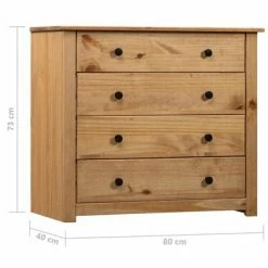 VidaXL Armoire latérale 80x40x73 cm Pin Assortiment Panama -Buffets & bahuts Soldes image 6 282658