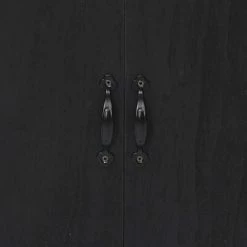 VidaXL Armoire latérale Noir 60x30x75 cm Bois de Paulownia -Buffets & bahuts Soldes image 6 284106