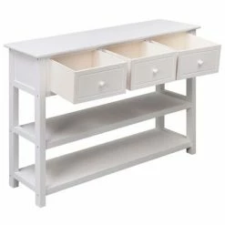 VidaXL Buffet Blanc 115 x 30 x 76 cm Bois -Buffets & bahuts Soldes image 6 284167
