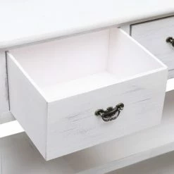 VidaXL Buffet Antique Blanc 115 x 30 x 76 cm Bois -Buffets & bahuts Soldes image 6 284172