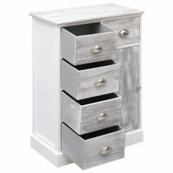 VidaXL Buffet avec 10 tiroirs Gris 113 x 30 x 79 cm Bois -Buffets & bahuts Soldes image 6 284173